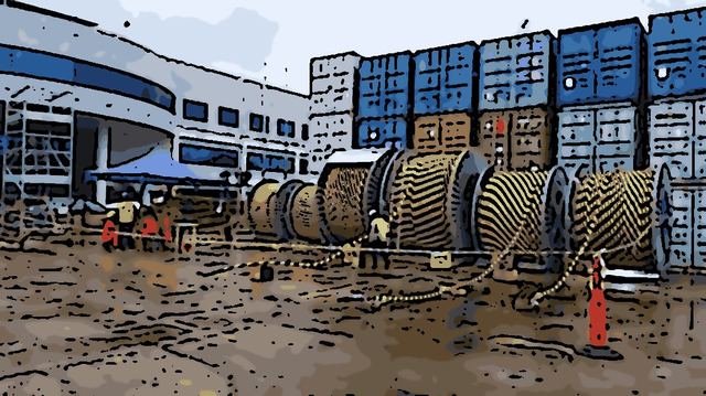 Submarine cable testing before sea-laying